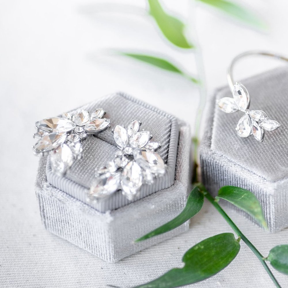 Olive + Piper Porter Cluster Stud Earings - Silver